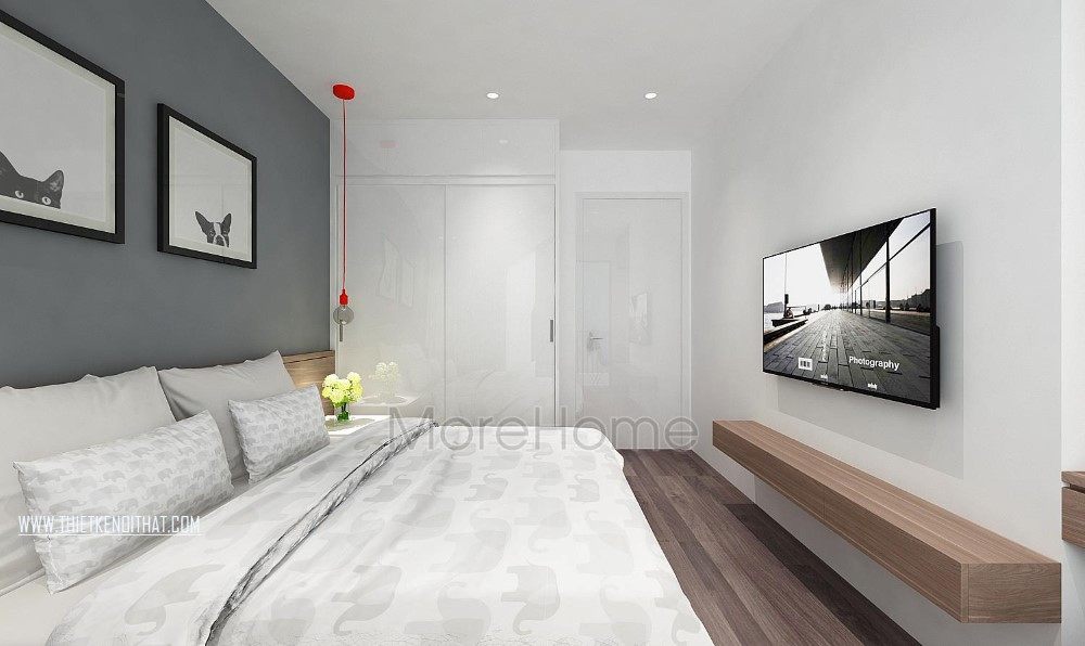 Thiết kế nội thất phòng ngủ căn hộ chung cư Penthouse Imperia Garden